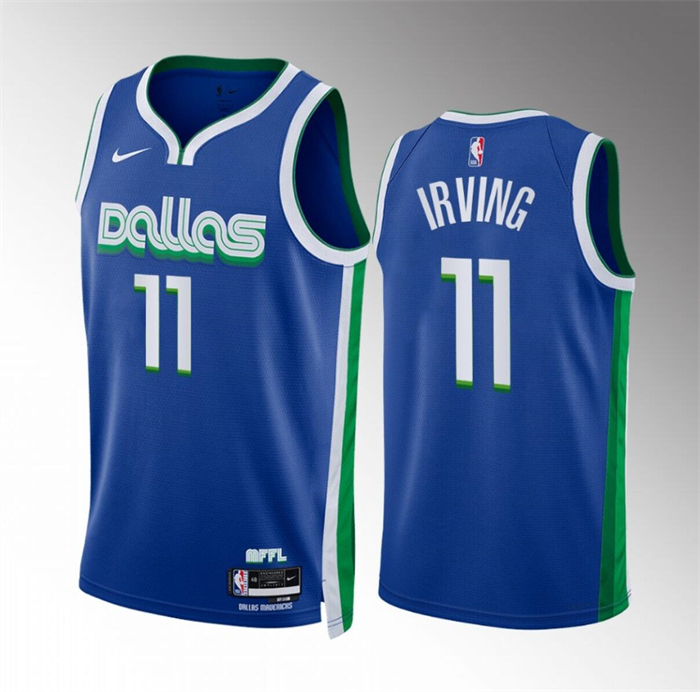 Youth Dallas Mavericks #11 Kyrie Irving Blue City Edition Stitched Basketball Jersey